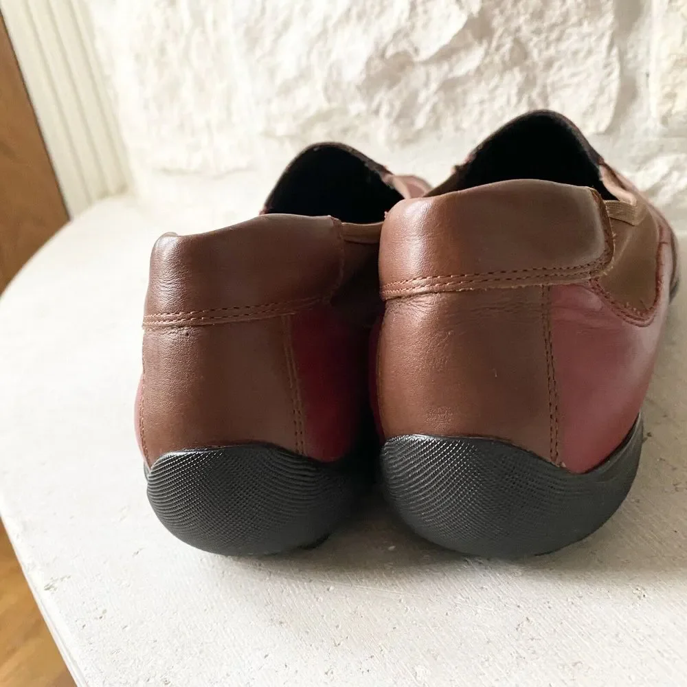 Sesto Meucci Shoes Mens  Sz 11 Brown Red Leather Slip On Tassel Driving  Loafers